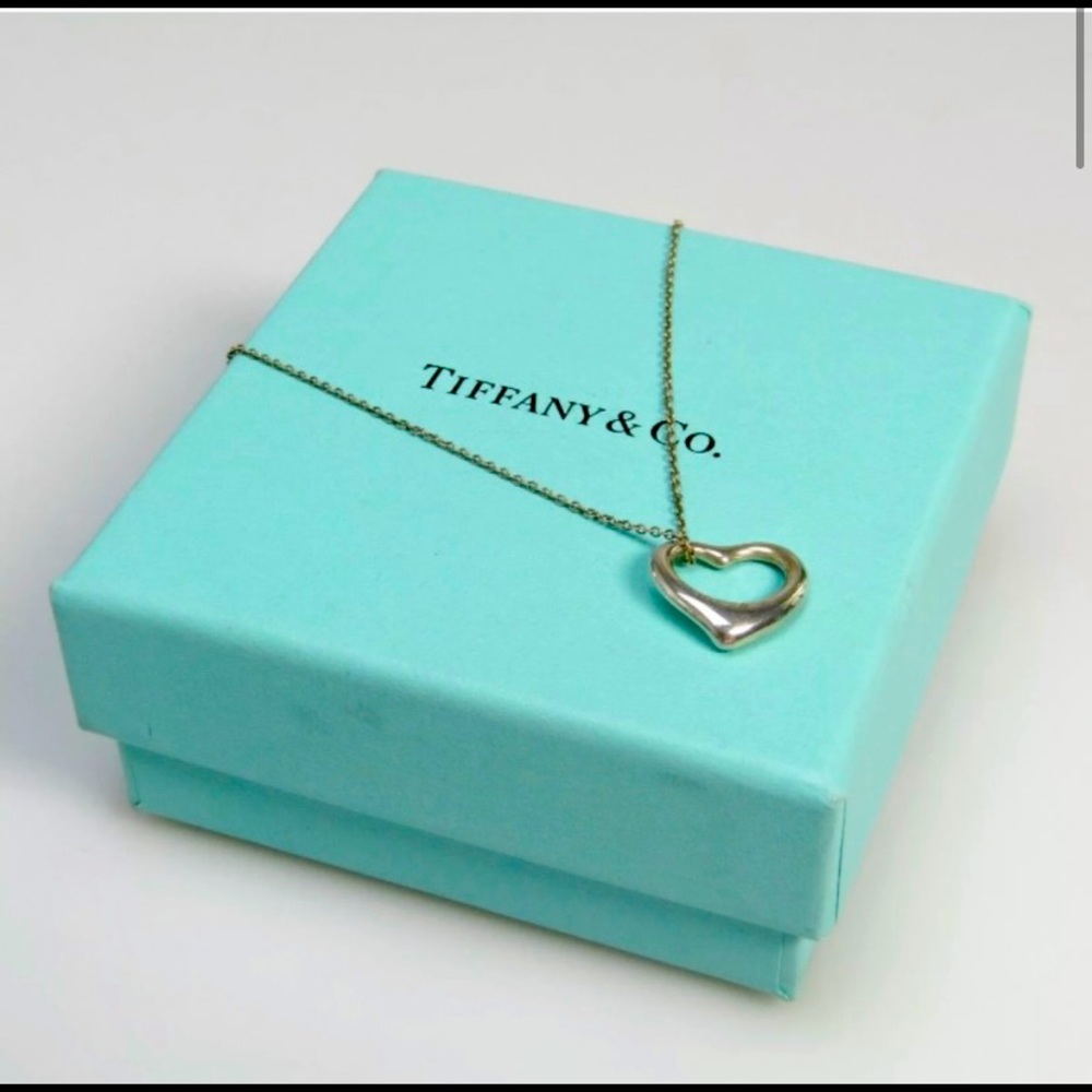 Tiffany & Co. Silver 925 Open Heart Necklace